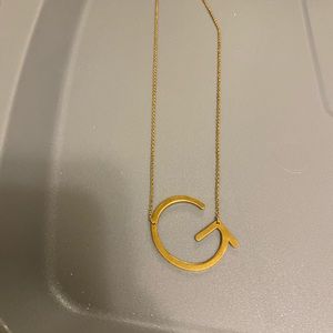 Oversized Monogram Necklace G Gold